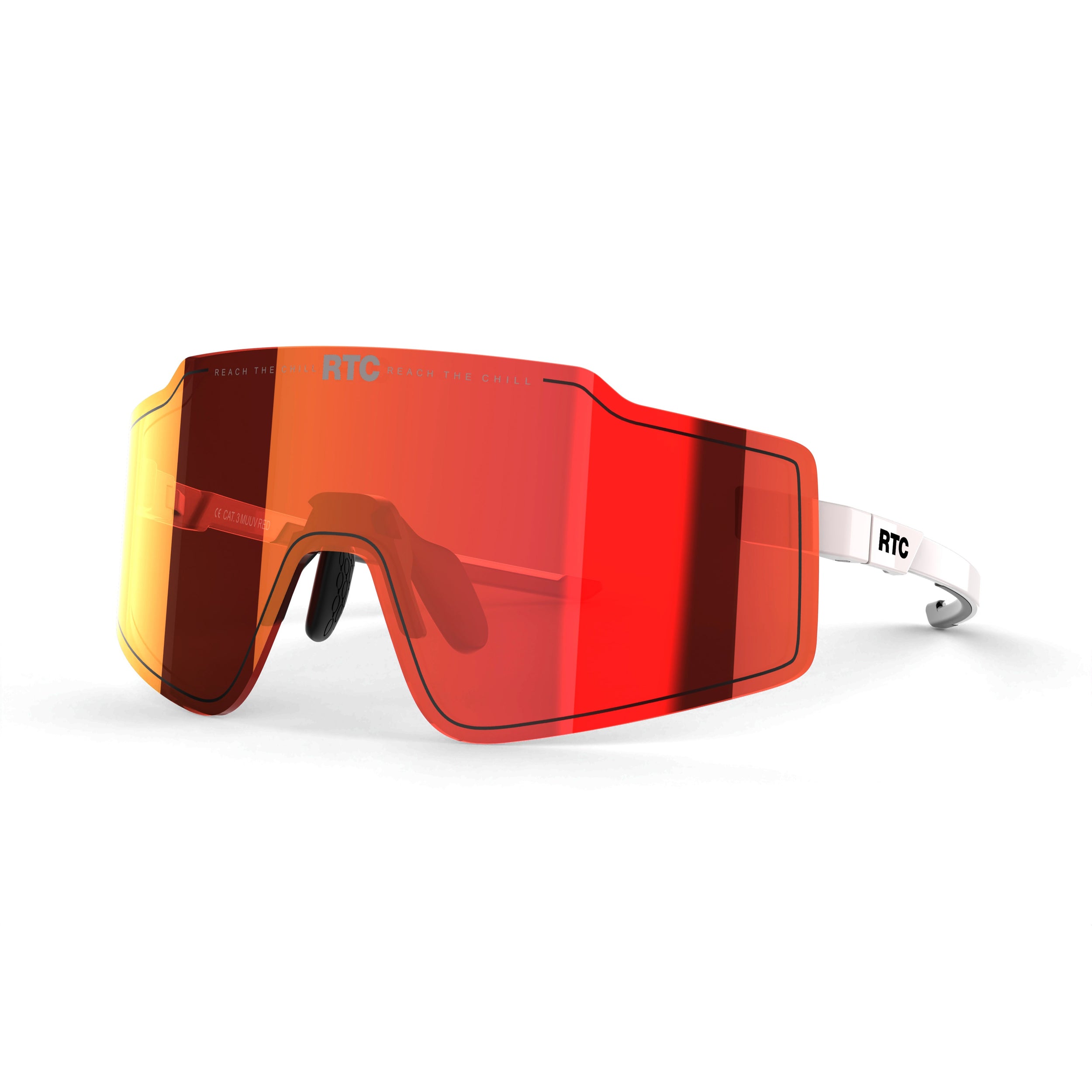 MUUV ROSSO — Lente Rossa / Montatura Bianca