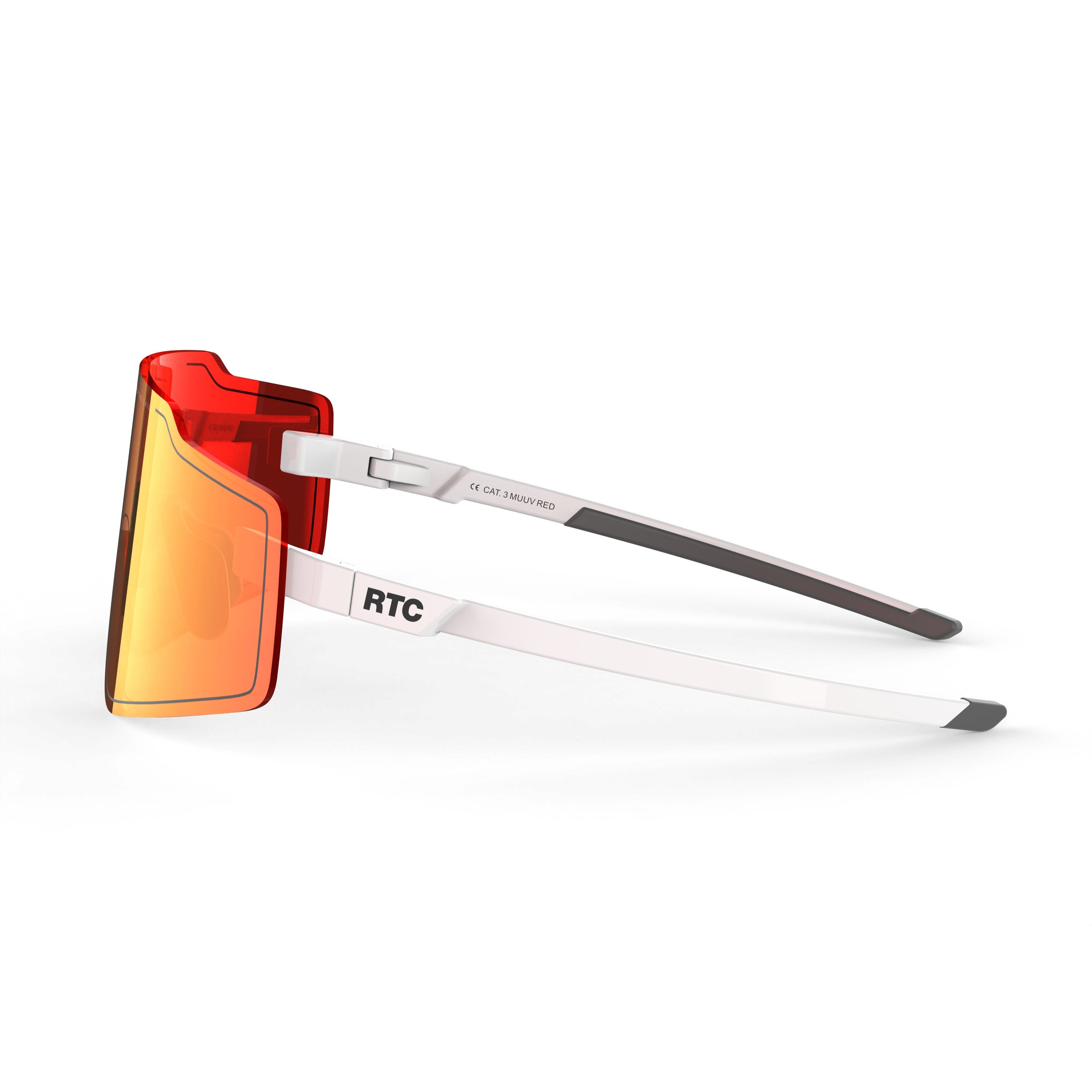 MUUV ROSSO — Lente Rossa / Montatura Bianca